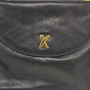 Vintage Paloma Picasso black leather handbag